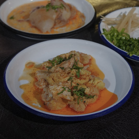 Maghaz mutton brain add-on served with Nihari at NHR Nihari Culture Lahore